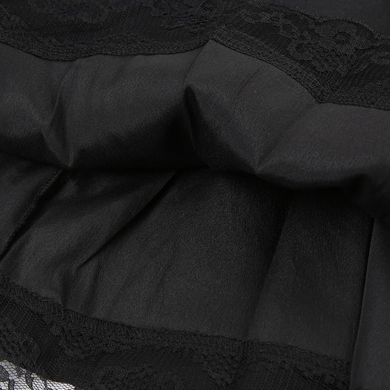 黒ドレス フリルギャザー コルセット黒ドレス