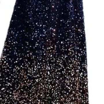 黒ドレス マキシ丈 スパンコール マキシドレス Vネック イブニングドレス
